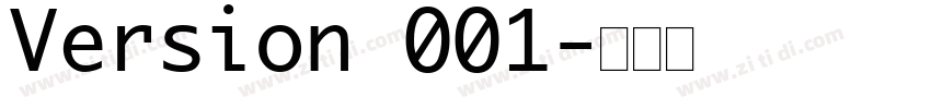 Version 001字体转换
